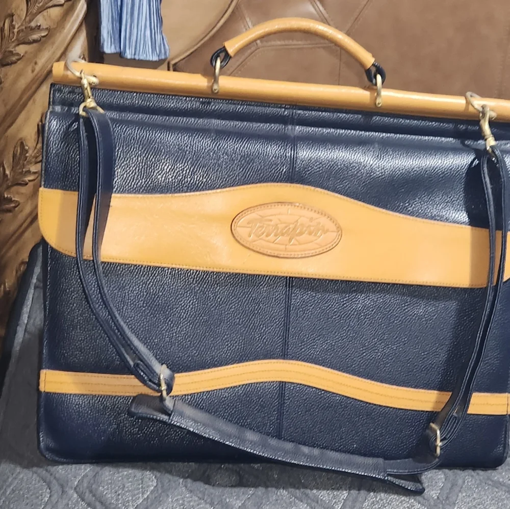 VINTAGE TERRAPIN Large Briefcase with Shoulder strap 17
